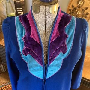 Vintage Keyser velvety robe house dress with zipper